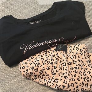 💥Women Victoria Secret Short Pajama Set Animal Print Loungewear Sleepwear PJs XL